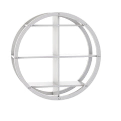 Trendlong PVC Wood Round Floating Wall Shelf - close-up finish