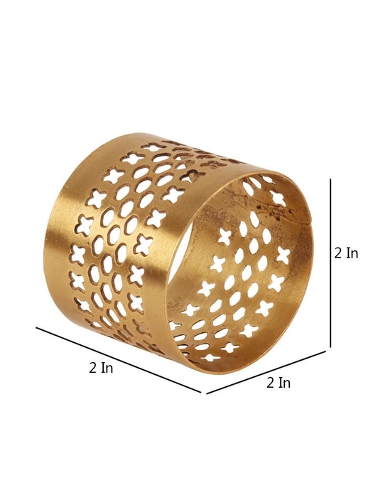 Gold Etching Napkin RIng (Set of 6) - WoodenTwist