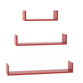 Wooden Handicraft Wall Decor Designer Wall Shelf Pack of 3 - WoodenTwist