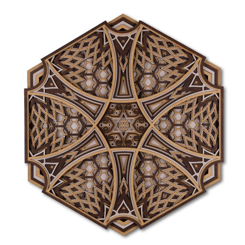 Hexagon Harmony Multi Layer Mandala - WoodenTwist