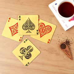 Printed Coasters in MDF Wood for Home and Dining Table ( set of 4 ) - WoodenTwist