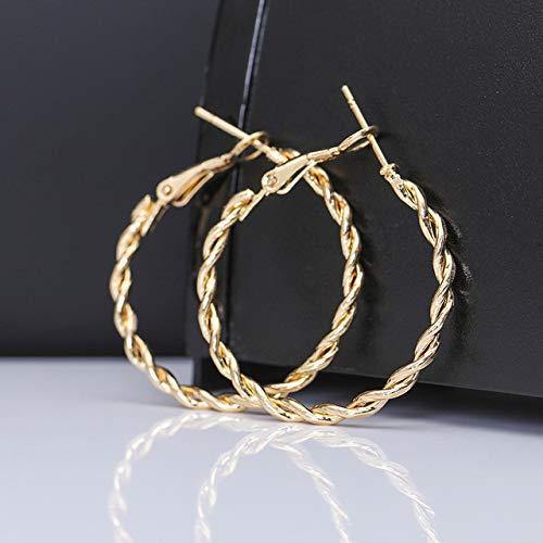 golden hollow circle earrings