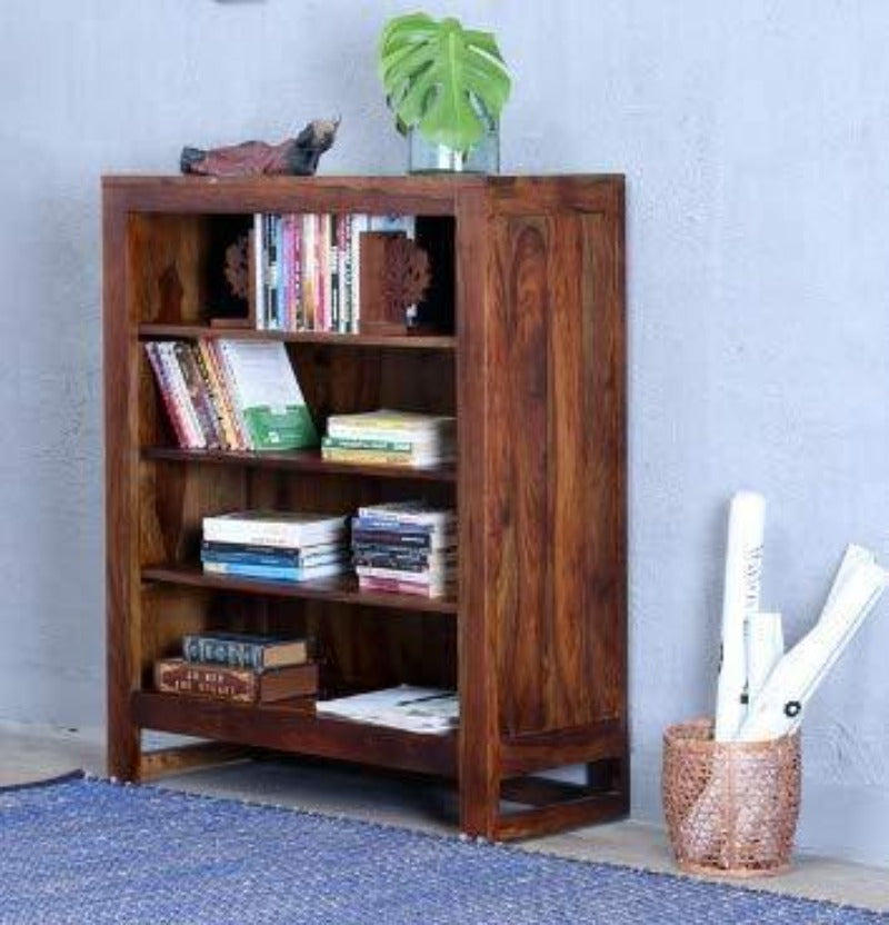 Wooden Handmade Book Shelf Cabinet Teak Finishing (Sheesham Wood) - WoodenTwist