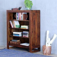 Wooden Handmade Book Shelf Cabinet Teak Finishing (Sheesham Wood) - WoodenTwist