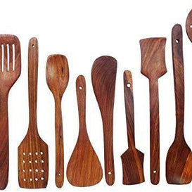 Sheesham Wood Cutlery Spoon Set - Pack of 10