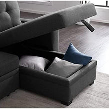 L-Shape Sectional Sleeper Sofa Cum Bed 5 Seater - WoodenTwist