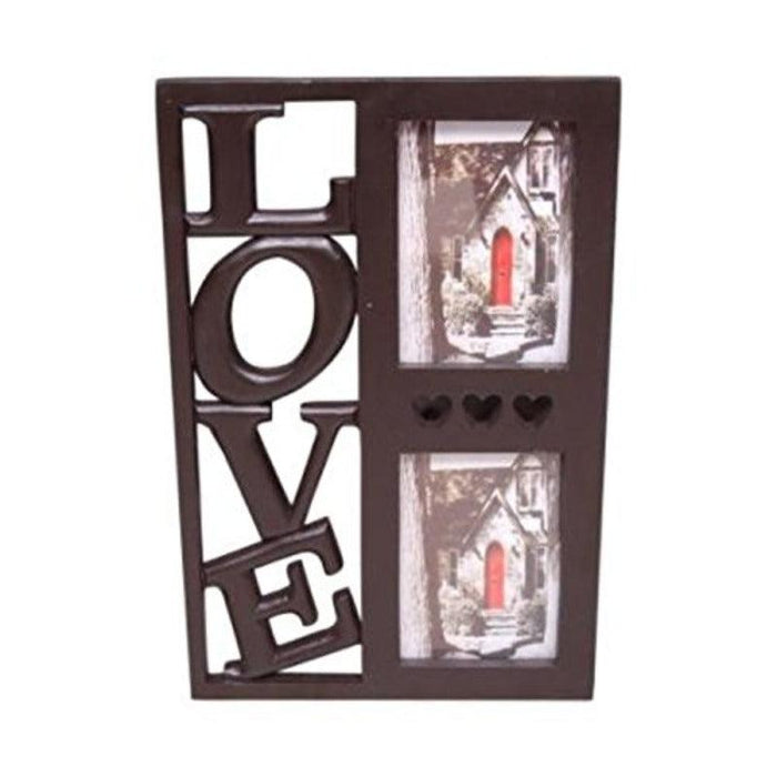 Wooden and Antique Wall Hanging Family Love Photo Frame 2 in 1 - WoodenTwist