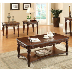 Wooden Hand Carved Royal Decor Coffee Table Set (Sheesham Wood) - WoodenTwist