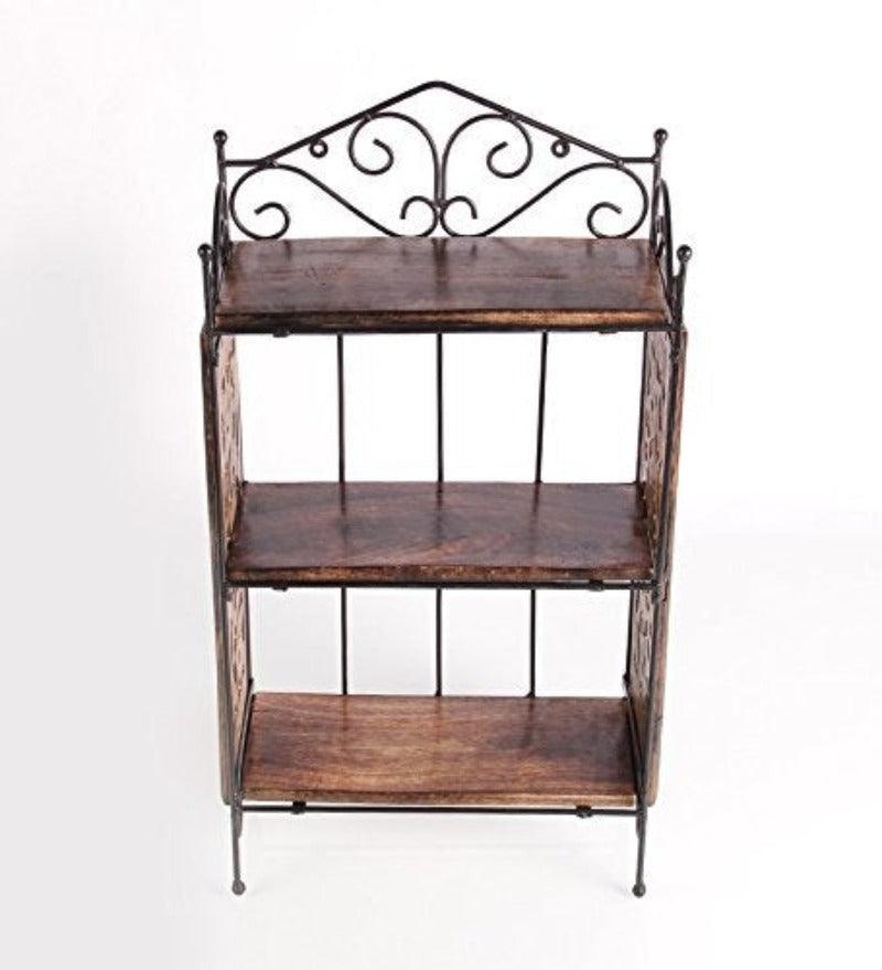 Wooden Home Decor 3 Shelf Rack Kitchen Rack - WoodenTwist