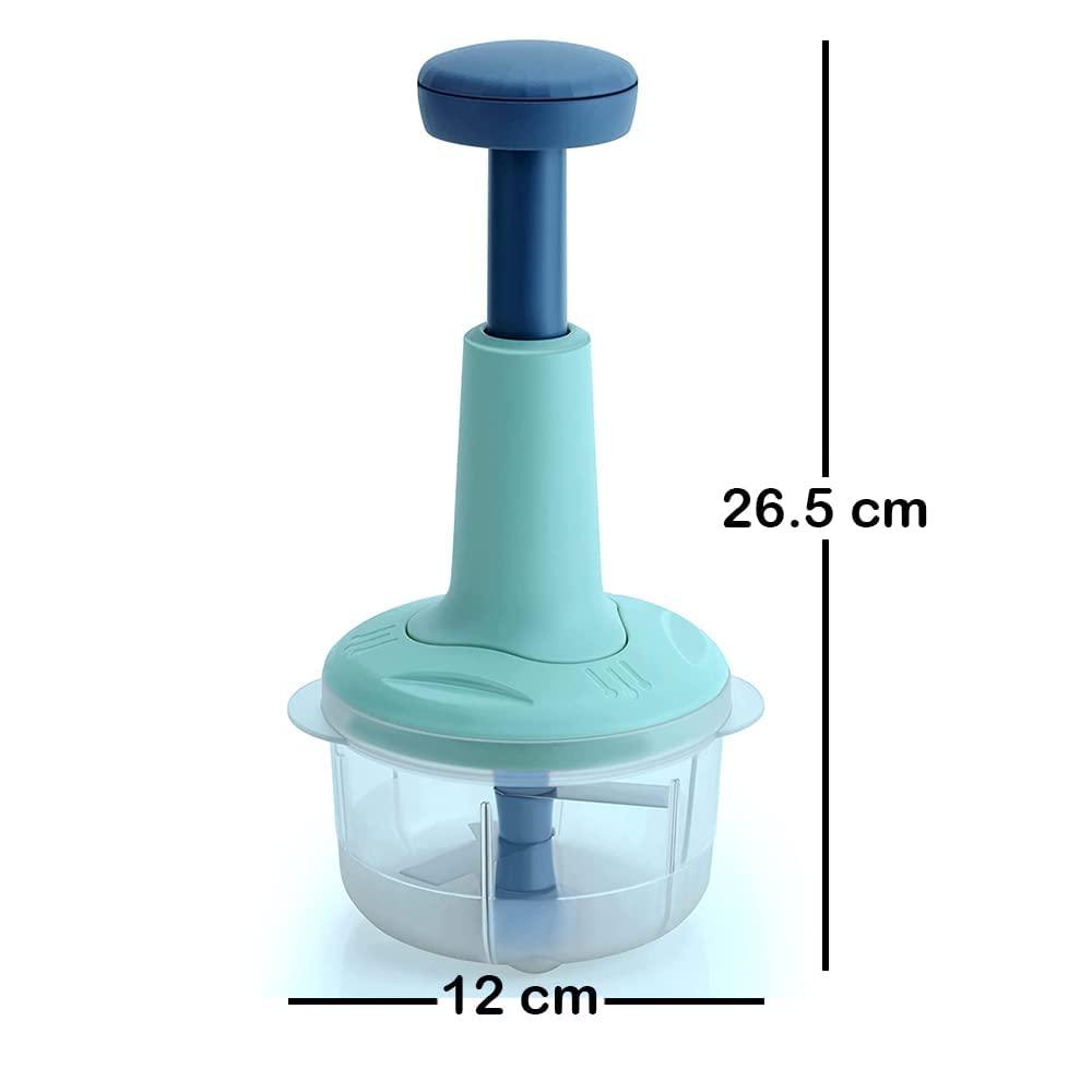 650ML Speedy Hand Press Food Chopper BPA Free (Push Chopper) - WoodenTwist