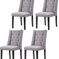 Modern Comfortable Backrest Dining Chair For Living Room (Set of 4) - WoodenTwist