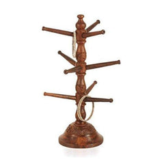 Wooden Handicraft Wooden Bangle Stand Hand Carved - WoodenTwist