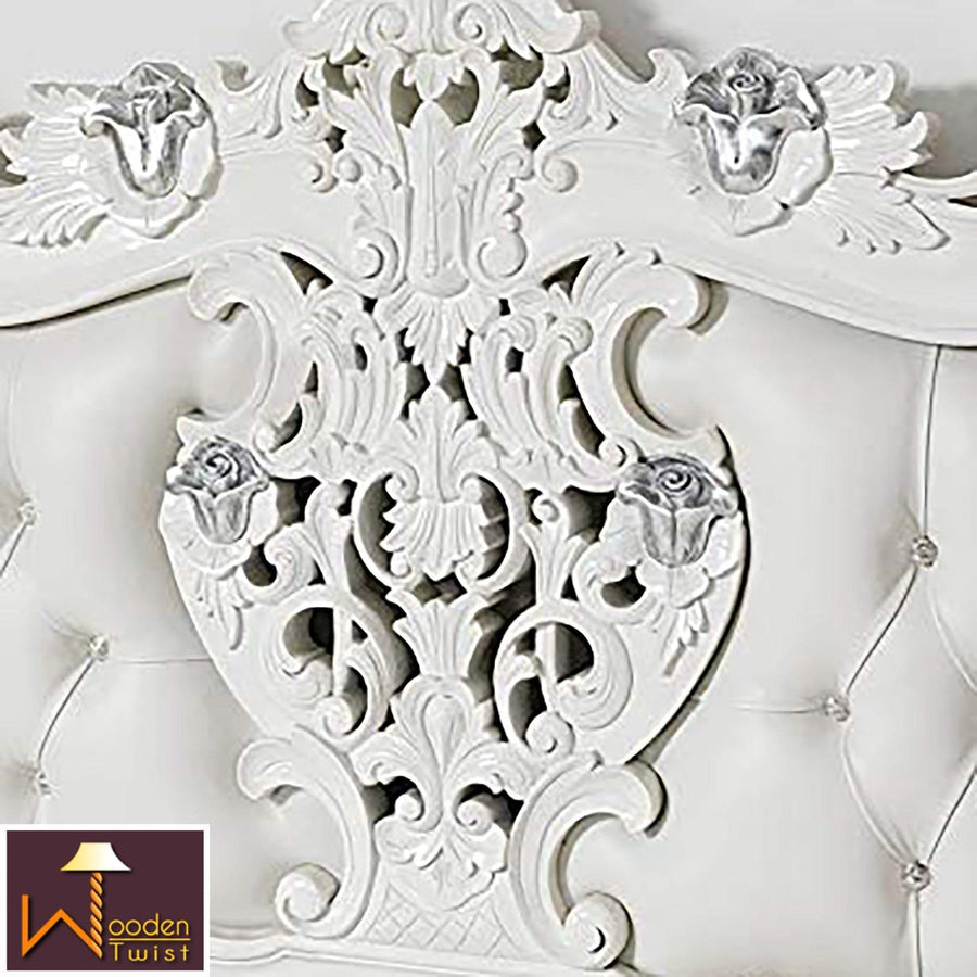 White Finish with Silver Highlights
