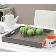 MDF wood serving tray in Black colour