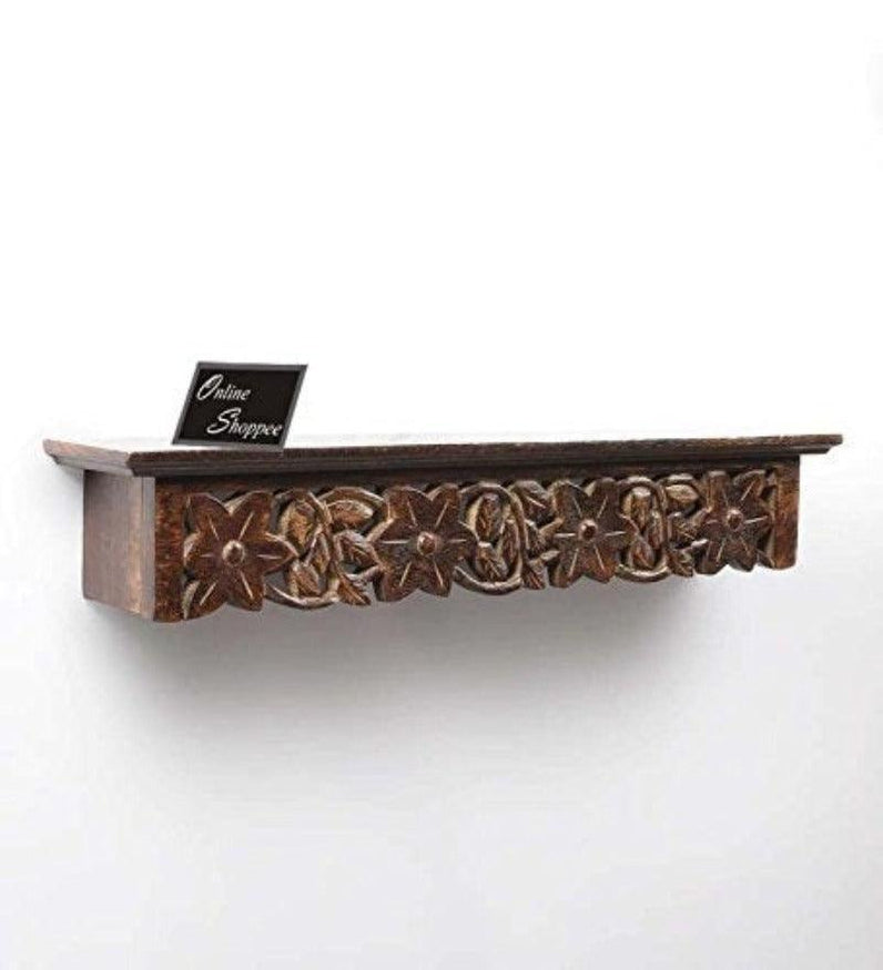 Buy Wooden Fancy Floating Wall Bracket/Book Rack Online-Floating Wall ...