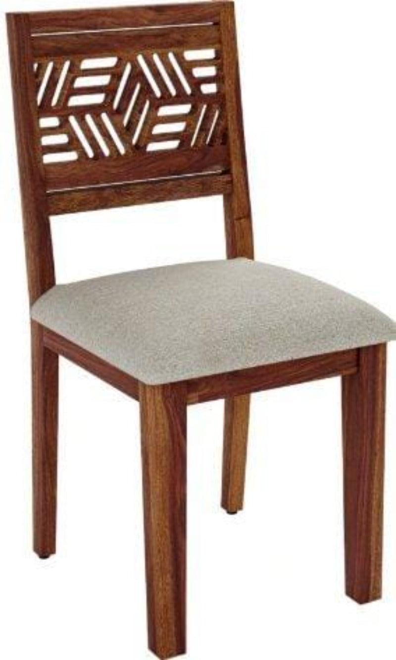 Comfort Seating Cushioned Dining Chair (Teak Finish, Set of 2) - WoodenTwist
