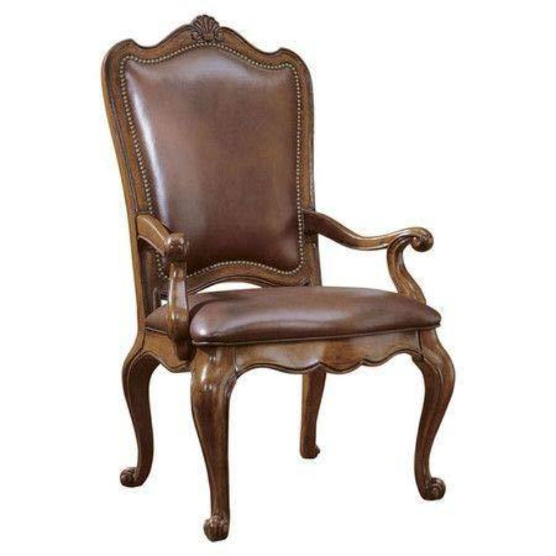 Wood Arm Chair With Cushion Back & Seat (Sheesham Wood)