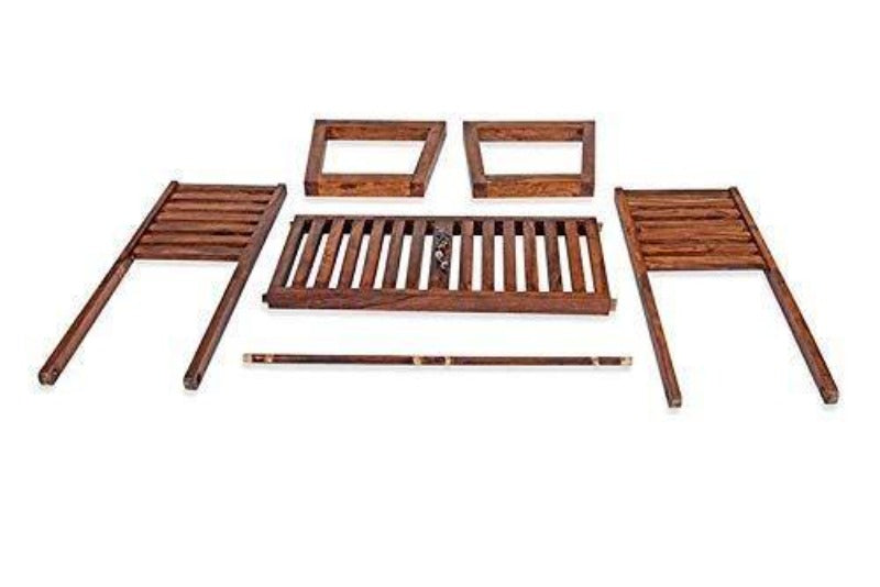 Wooden Moveable 2 Seater Patio Chairs (Sheesham Wood) - WoodenTwist