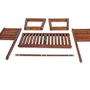 Wooden Moveable 2 Seater Patio Chairs (Sheesham Wood) - WoodenTwist
