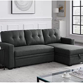 L-Shape Sectional Sleeper Sofa Cum Bed 5 Seater - WoodenTwist