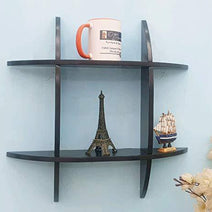 Tier MDF Floating Wall Shelves - (Black) - WoodenTwist