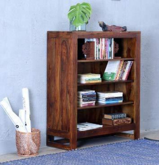 Wooden Handmade Book Shelf Cabinet Teak Finishing (Sheesham Wood) - WoodenTwist