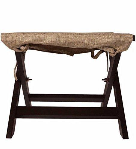 Fergie Foldable Stool in Light Brown Color - WoodenTwist