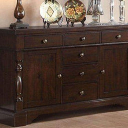 Wooden Handicraft Standard Storage Cabinet in royal look sideboard (6 Drawers + 2 Door) - WoodenTwist