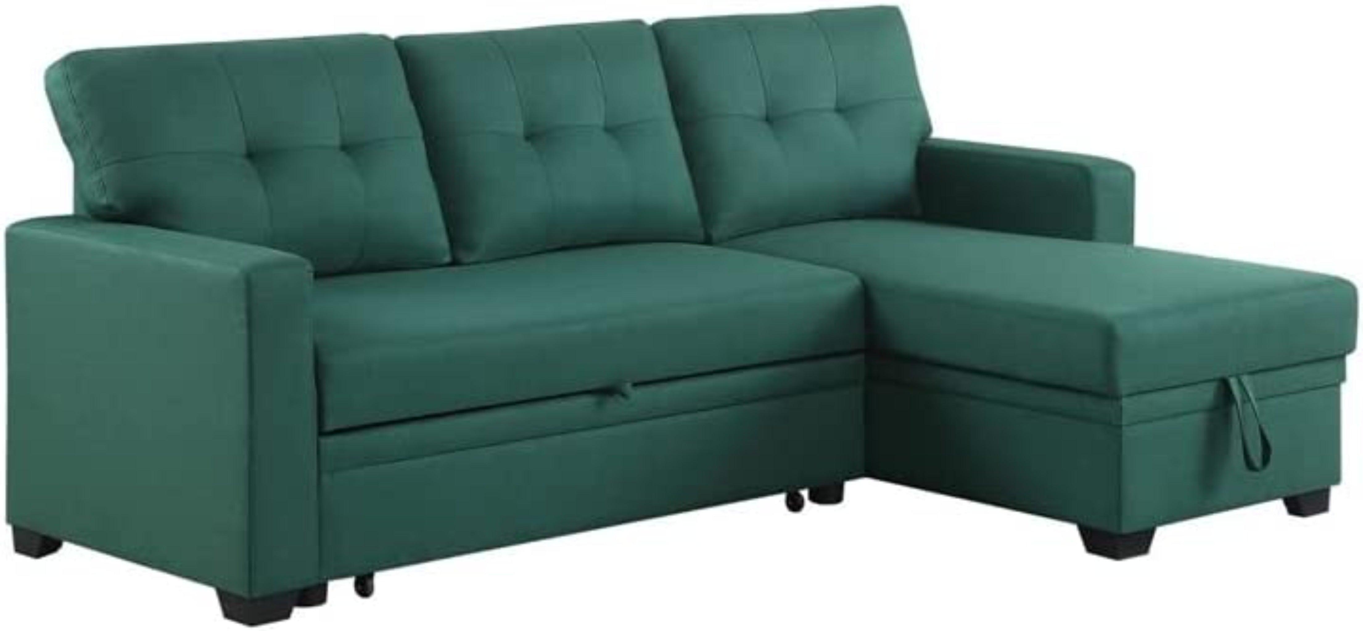 L-Shape Sectional Sleeper Sofa Cum Bed 5 Seater - WoodenTwist