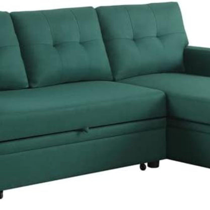 L-Shape Sectional Sleeper Sofa Cum Bed 5 Seater - WoodenTwist
