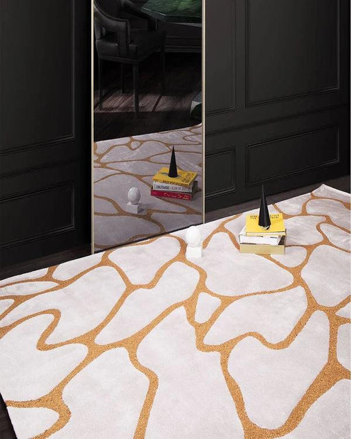 Golden Stream Rug Runner for Bedroom/Living Area/Home with Anti Slip Backing - WoodenTwist