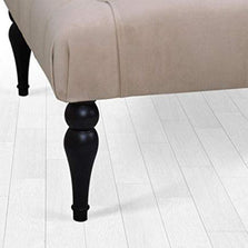 Tufted Square Bench Stool (Cream) - WoodenTwist