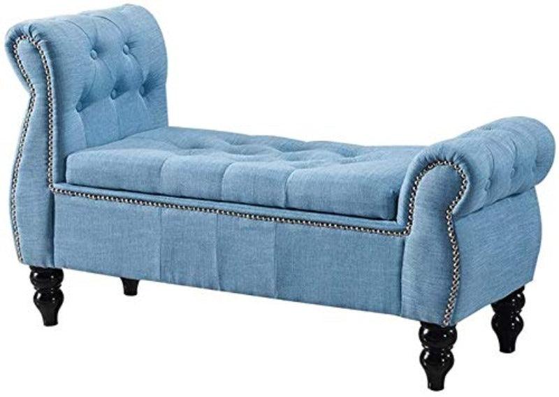 Upholstered Tufted Storage Bench Sofa Footstool Bed End Table for Living Room Bedroom - WoodenTwist