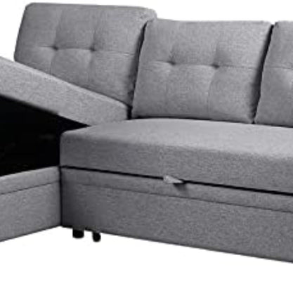 L-Shape Sectional Sleeper Sofa Cum Bed 5 Seater - WoodenTwist