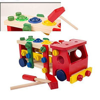 Wooden Assembling Car Puzzle with Hammer, Screw Driver, Wooden and Ball Toy Mechanic Set - WoodenTwist