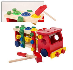 Wooden Assembling Car Puzzle with Hammer, Screw Driver, Wooden and Ball Toy Mechanic Set - WoodenTwist