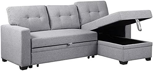 L-Shape Sectional Sleeper Sofa Cum Bed 5 Seater - WoodenTwist