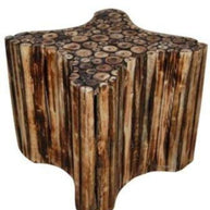 Bloque De Madera Wooden Star Shape Stool - Star Silhouette