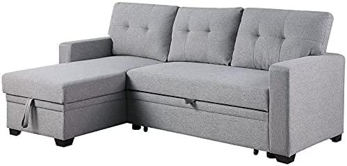 L-Shape Sectional Sleeper Sofa Cum Bed 5 Seater - WoodenTwist