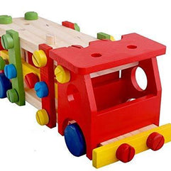 Wooden Assembling Car Puzzle with Hammer, Screw Driver, Wooden and Ball Toy Mechanic Set - WoodenTwist