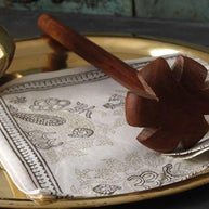 Wooden Mathani milk curdler in Sheesham wood brown finish