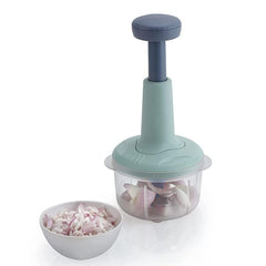 650ML Speedy Hand Press Food Chopper BPA Free (Push Chopper) - WoodenTwist