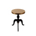 THREE LEGGED COFFE TABLE Golden Top & Black Base - WoodenTwist