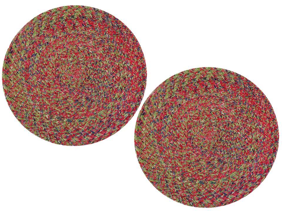 Round Coaster Set (6 PCS Set) Machine Washable Absorbent Size: 5 inch Diameter - WoodenTwist