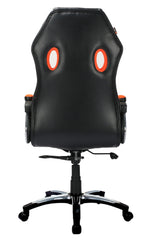 High Back Slim Designer Gaming Chair Black / Orange - WoodenTwist