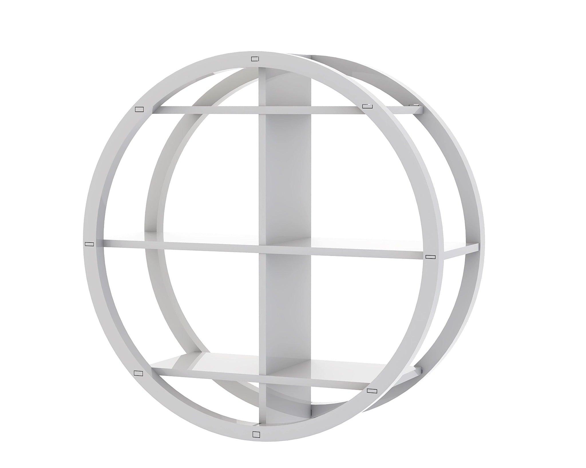 Trendlong PVC Wood Round Floating Wall Shelf - mounting hardware