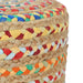 Beautiful Jute Puffy Stool for Living Room (Pack of 1) - WoodenTwist