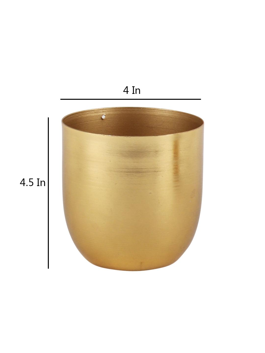 Gold Small Plating Planter (Set of 2) - WoodenTwist