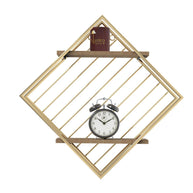 Metallic Twist golden wall shelf wall mounted display