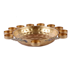 Peacock Uruli with Tealight Set of 3 - WoodenTwist